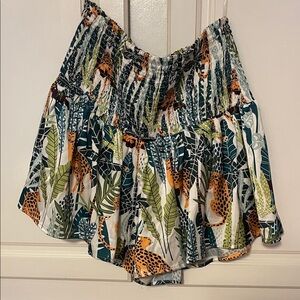 Entro Multicolor Animal Print Shorts